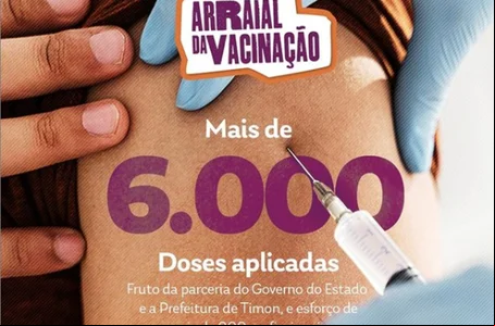 Prefeitura de Timon vacina 6 mil pessoas