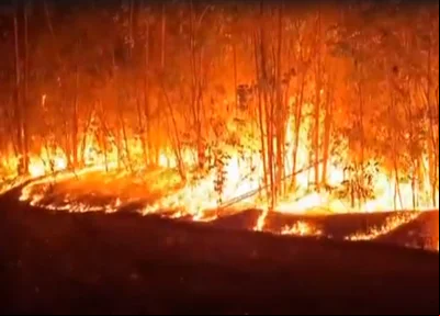 Incêndio de grandes proporções em Nazária