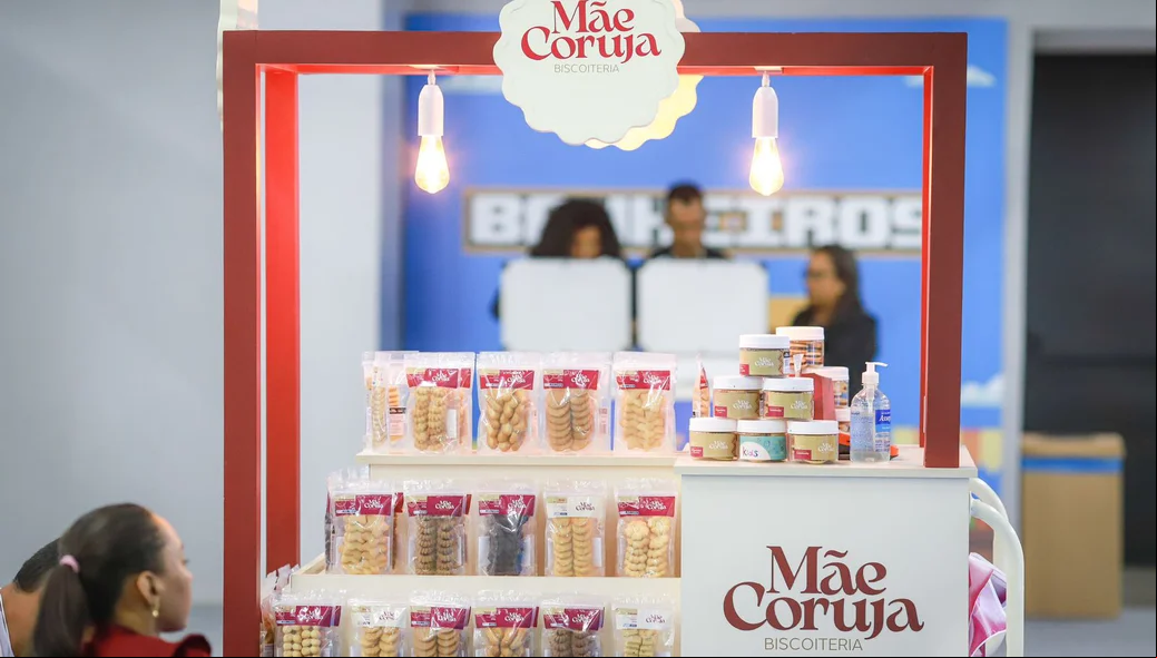 Produtos sendo expostos