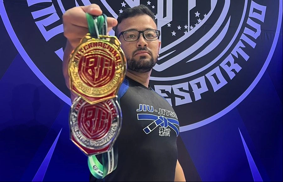 Vinícius Almeida Paraíba, atleta piauiense de jiu-jítsu que foi campeão internacional