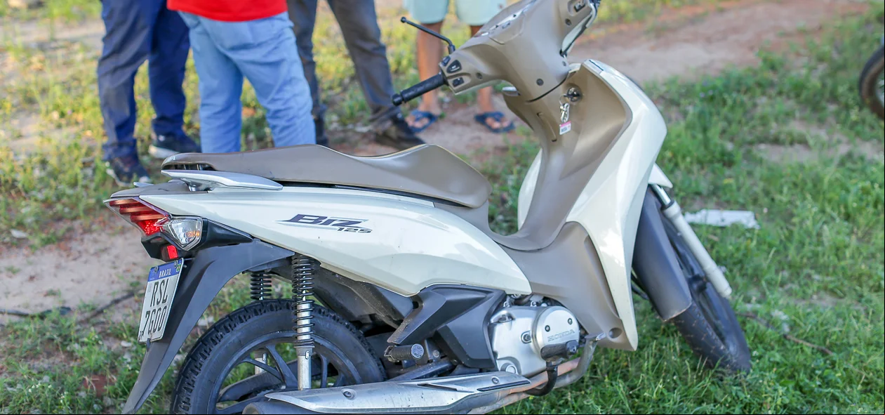 Motocicleta envolvida no acidente