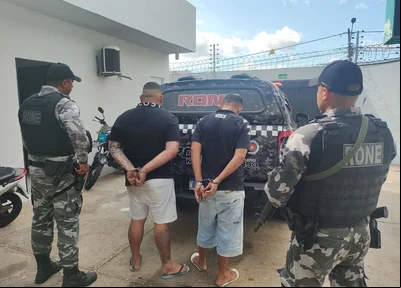 Os dois suspeitos foram conduzidos à Central de Flagrante