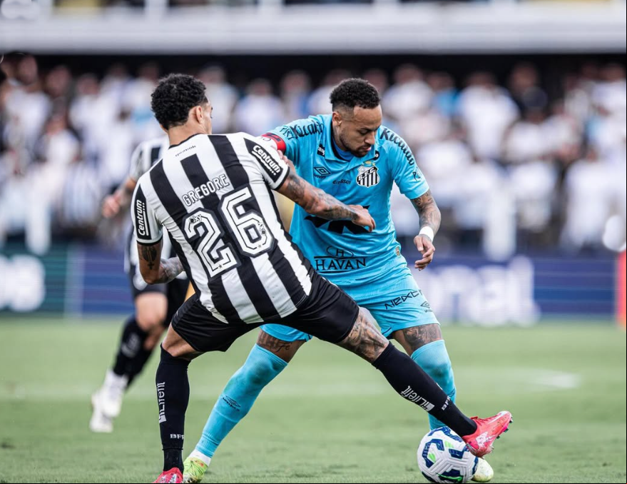 Neymar no jogo contra o Botafogo