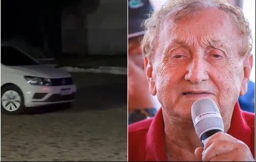 Veículo flagrado rondando a residência do ex-prefeito Mão Santa, em Parnaíba