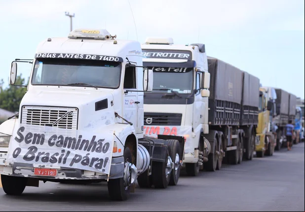 Caminhoneiros fazem manifestação contra alta do diesel na BR 316